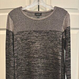 Price Drop, Discount Ship Nwt, Women's Black and Silver  Sweater.  Size Small